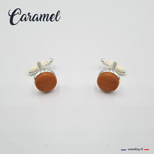 Boutons de manchette caramel