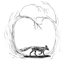 Fuchs Wald verwunschener Pfad