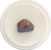Zinnober rot Trommelstein Rohstein