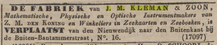 Algemeen Handelsblad 24-12-1845. KB Delpher. Buitenkant was renamed Prins Hendrikkade in 1879. 