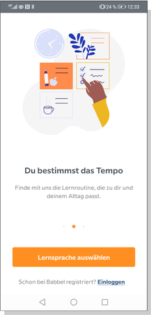 Babbel Screenshot Onboarding