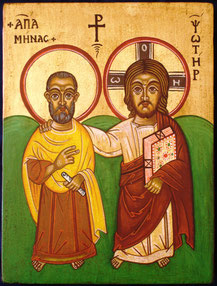 Primizbild - Christus und Abt Menas, 