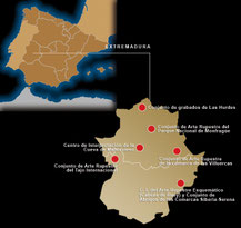 Caminos de arte rupestre histórico.EXTREMADURA.