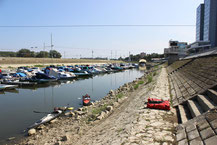 Ausstiegsstelle im Hafen von Osijek