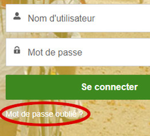 Mot de passe oublié