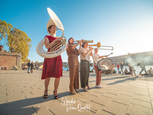 Festival Jazz360 à Quinsac 15h30 Wonder Brass Quartet, dans les vignes, après une courte randonnée pédestre 