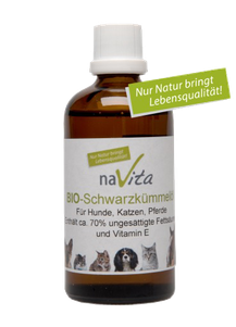 Bio-Schwarzkümmelöl von NaVita | hundkatzeschmaus.ch