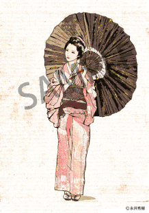 日本女性 イラスト 永井秀樹