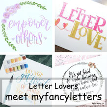 Letter Lovers - myfancyletters zu Gast im Lettering Interview mit einer Anleitung für verschiedene Banner