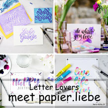 Letter Lovers - papier.liebe zu Gast im Lettering Interview bei den Letter Lovers mit einer Anleitung, wie du ganz einfach dein Lettering zu einem Stempel verwandeln kannst
