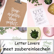 Letter Lovers - zaubereinlaecheln zu Gast im Lettering Interview mit einer Anleitung für ein DIY Klemmbrett mit Lettering