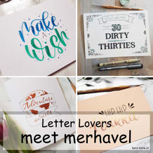 merhavel zu Gast im Handlettering Interview bei den Letter Lovers mit einer Anleitung für eine einfache und schnelle selbstgemachte Geburtstagskarte