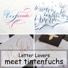 Tintenfuchs zu Gast bei den Letter Lovers im Interview rund ums Handlettering mit einer Anleitung für ein Wellenbild