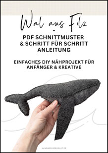 Wal aus Filz Schnittmuster