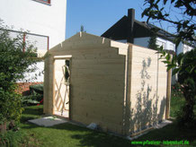 Garten Sauna selbst gebaut Blockhaus Holz Gartensauna Aufbau