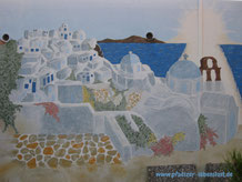 Santorini Wand Griechenland Gemälde