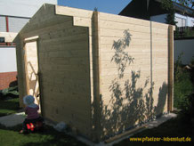 Garten Sauna selbst gebaut Blockhaus Holz Gartensauna Aufbau