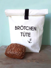 Brotbeutel mit Aufdruck "Brötchentüte" weiß