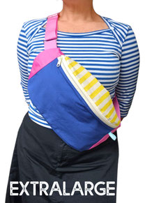 Crossbody Bag Colour Blocking Gelb Blau Pink