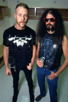 James Hetfield (mit DANZIG-Shirt) und Jim Martin