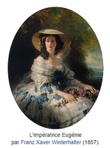 Die Kaiserin Eugénie de Montijo von dem Maler Franz Xaver Winterhalter im Jahre 1857 