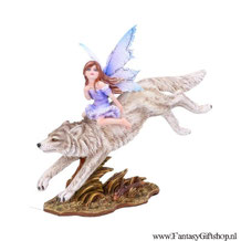 Beeld - Wolf Rider - 18cm - Fantasy Giftshop - Fairy - Elfje - Fee