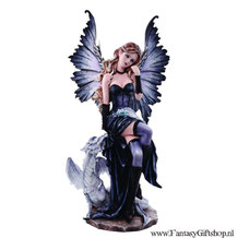 Beeld - Adriana - 56,5cm - Fantasy Giftshop - Draak - Dragon - Elfje - Fairy
