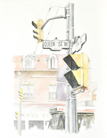 "Queen St.". Acuarela. (40*30 cm).