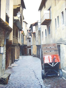Carro de La Alberca.  Óleo sobre lienzo. (100*81 cm). 