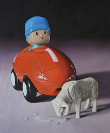 Por poco Pocoyo. Óleo sobre lienzo. (55*46 cm).