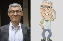 写真を元に似顔絵を描くプロのスキル、マルチクリエイターYORIYASUが手掛けた制作例