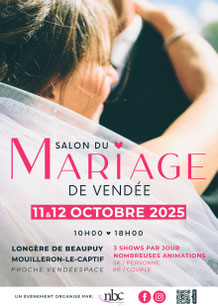 Salon du Mariage de Vendée 11 et 12 Octobre 2025