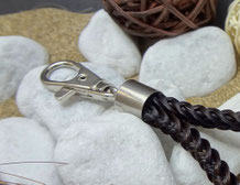 3. Endkappe aus Edelstahl mit Metall Karabiner