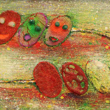 Nana Tamamoto「Much of a muchness」h33,3xw53cm,Mixed media