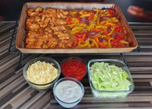 Fajitas con pollo Elfen Wichte großer Ofenzauberer James Stoneware Pampered Chef Nixe