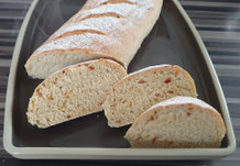 Zwiebelbaguette Zauberstein plus Stoneware Pampered Chef Nylonmesser Teigunterlage