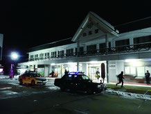 終点白馬は夜明け前で真っ暗。