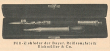 Fountain ruling pen introduced in the early 1920s. [Illustrierte Technik für Jedermann 1926, p.361].
