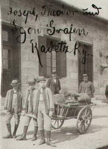 Die 3 Söhne von Theodor Graf Radetzky von Radetz und seiner Frau Gabriele (Joseph, Theodor und Egon)