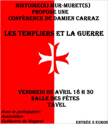 Affiche conférence Les Templiers et la guerre