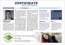 ZertifikateJournal Titelseite