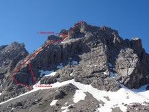 Seekofel, Östliche Nordwand (Domeniggweg)