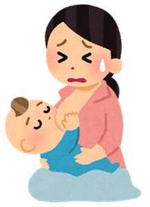 床に座り授乳をしていると腰が痛む