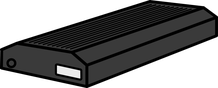 Abbildung eines Wechselrichters, schwarz