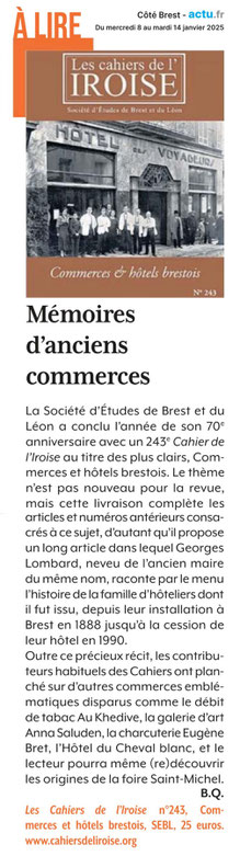 Côté Brest n° 547, 8 janvier 2025