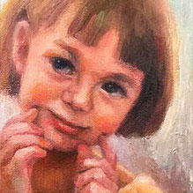 ノリコミシマの描く人物画、油絵、norico mishima’s portrait oil painting.