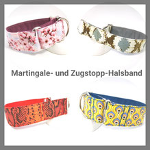 Martingale- und Zugstopp-Halsband, Hundehalsband, Hund, Hundehalsband aus Stoff, Windhund, Windhundhalsband, Podenco, Galgo,