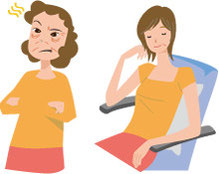 50〜65歳　女性のイラスト