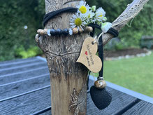 Lavastein-Jaspis-Armband und Herzkette