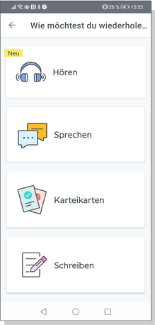 Babbel Screenshot Learning Methods